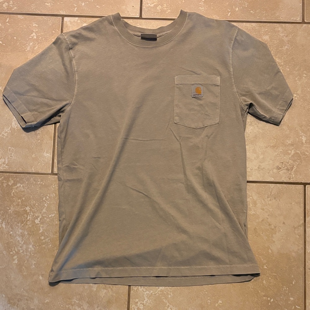 Carhartt Short-Sleeve Pocket Tee in Green/Brown